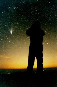 Photo Brent Archinal and comet Hale-Bopp