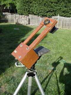 Side view of scope on tripod